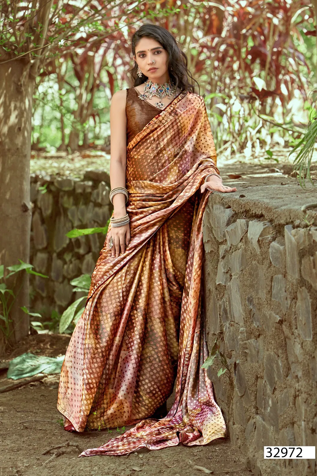 Shwetashri Vol 3 By Vallabhi Chiffon Printed Saree Exporters In India
